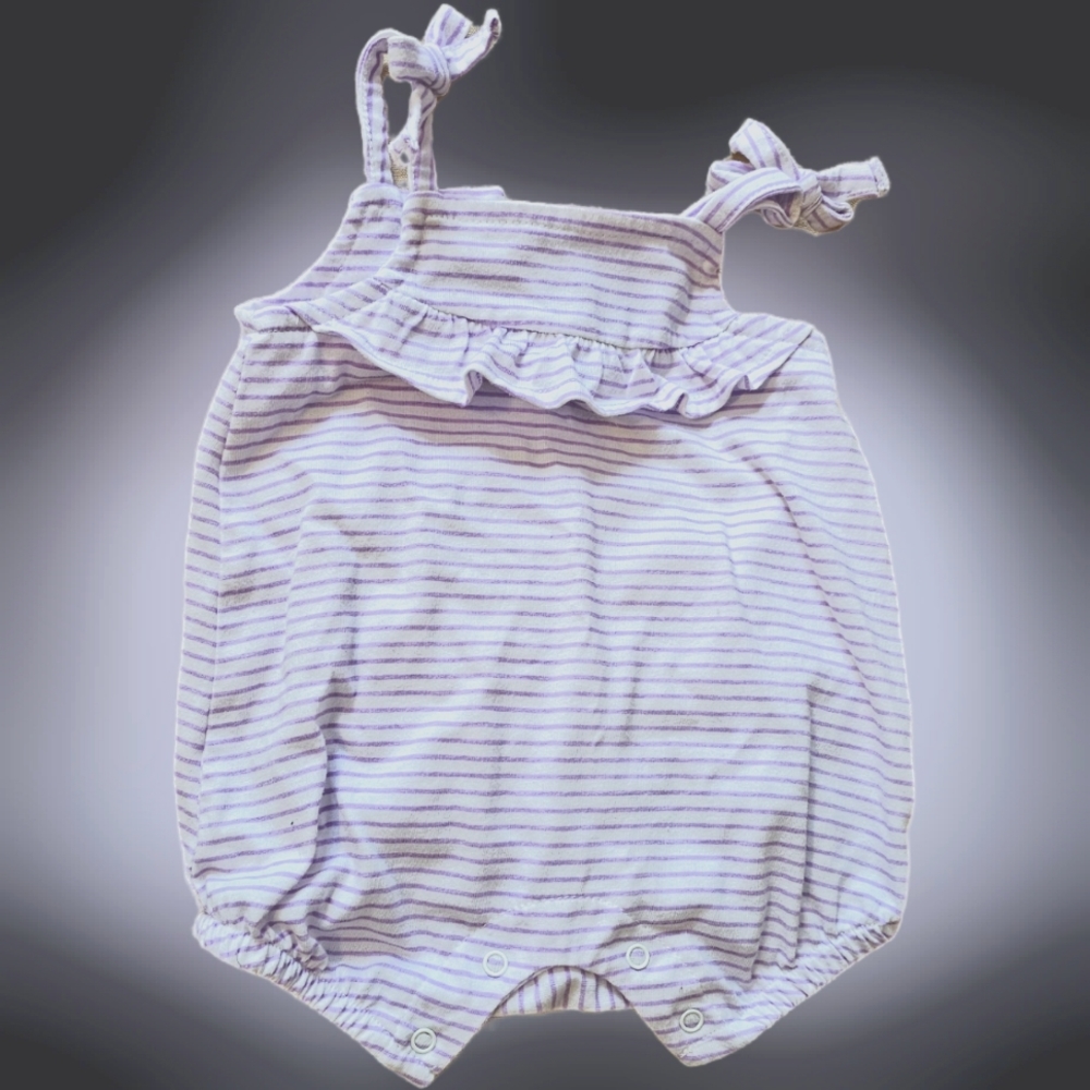 Purple and white Romper